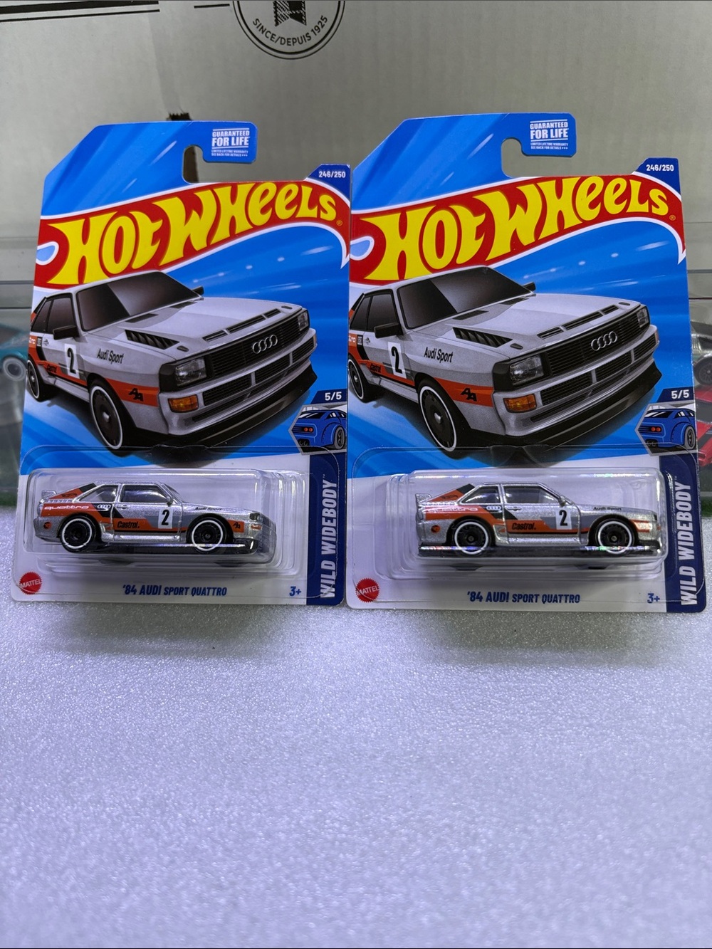 Hot wheels '84 Audi Sport Quattro treasure hunts lot of 2 Silver/Orange
